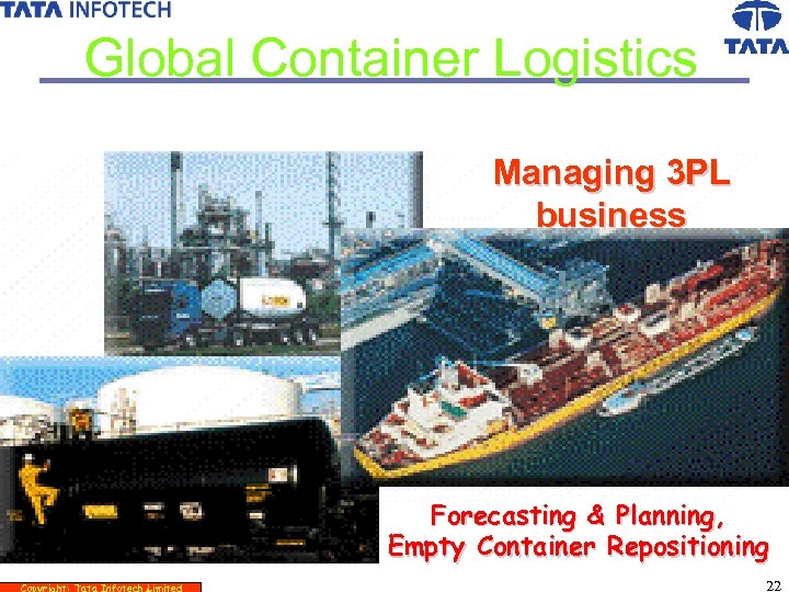 Global Container Logistics Managing 3 PL business Forecasting & Planning, Empty Container Repositioning Copyright: