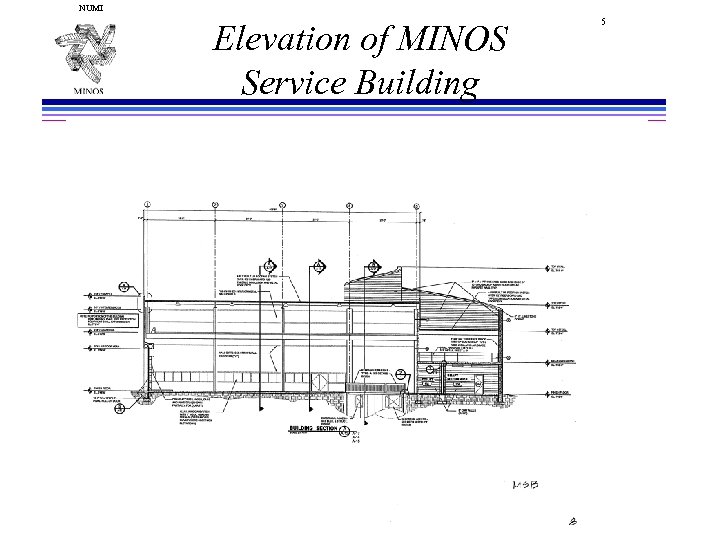 NUMI Elevation of MINOS Service Building 5 