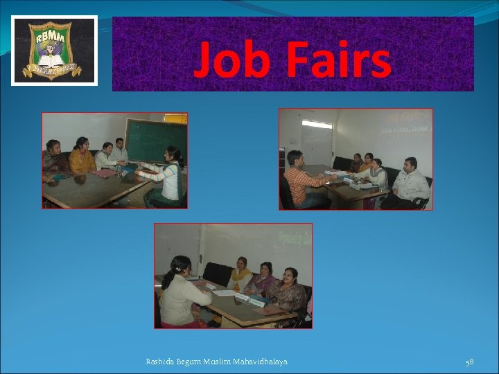 Job Fairs Rashida Begum Muslim Mahavidhalaya 58 