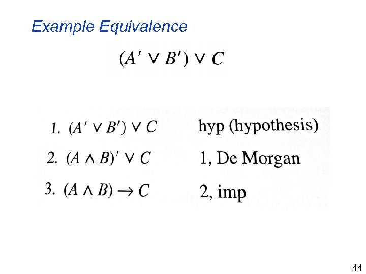 Example Equivalence 44 