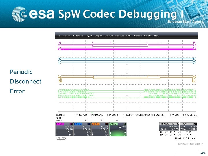 Sp. W Codec Debugging I Periodic Disconnect Error -45 - 