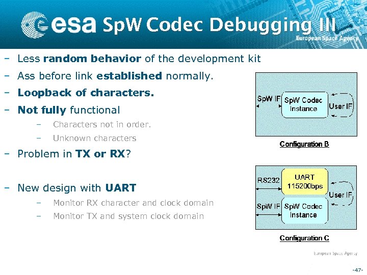 Sp. W Codec Debugging III – Less random behavior of the development kit –