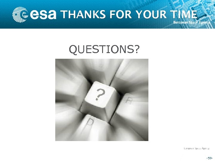 THANKS FOR YOUR TIME QUESTIONS? -59 - 