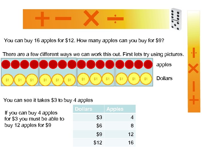 You can buy 16 apples for $12. How many apples can you buy for