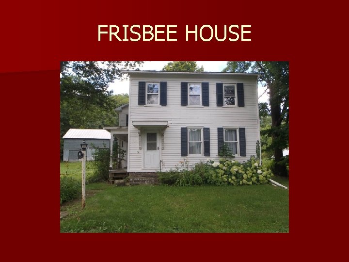 FRISBEE HOUSE 