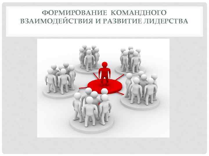 ФОРМИРОВАНИЕ КОМАНДНОГО ВЗАИМОДЕЙСТВИЯ И РАЗВИТИЕ ЛИДЕРСТВА 