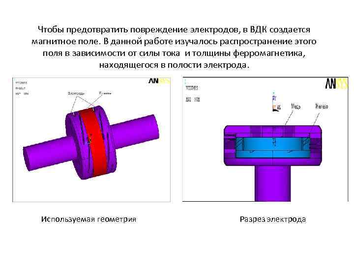 Чтобы предотвратить повреждение электродов, в ВДК создается магнитное поле. В данной работе изучалось распространение