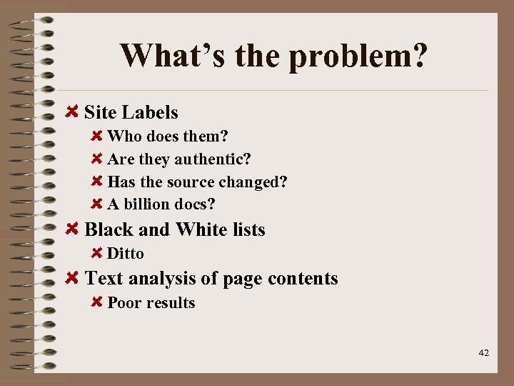 What’s the problem? Site Labels Who does them? Are they authentic? Has the source