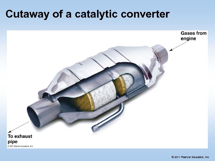 Cutaway of a catalytic converter © 2011 Pearson Education, Inc. 