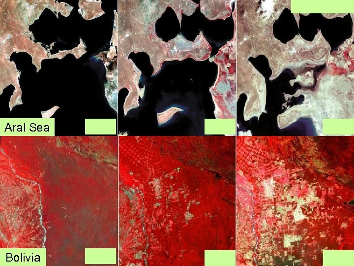 Slides from LANDSAT Aral Sea Bolivia 
