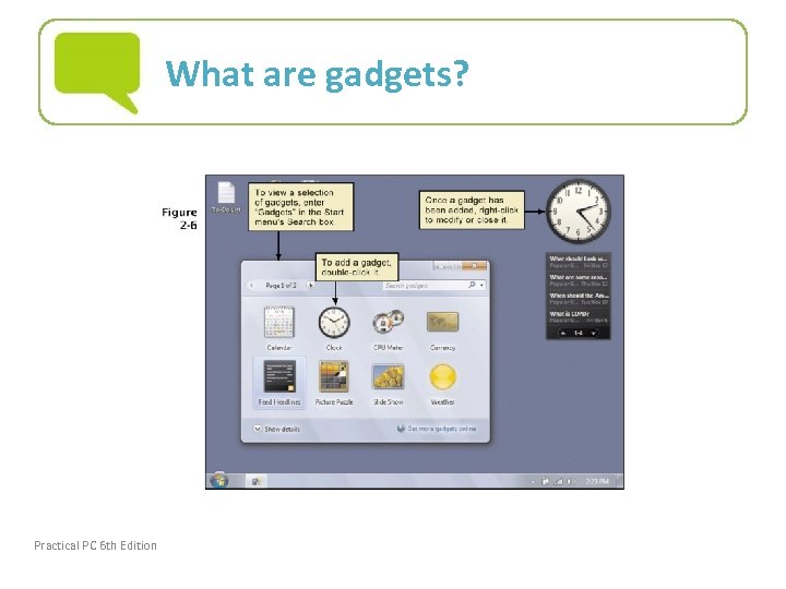 What are gadgets? Practical PC 6 th Edition Chapter 2 20 