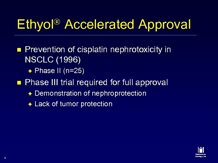 Ethyol Non Small Cell Lung Cancer Indication Odac