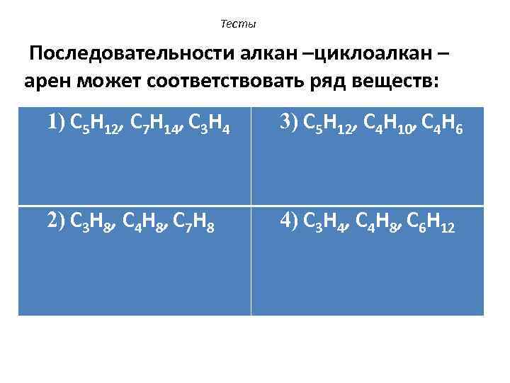 Ряд веществ. Последовательности Алкан циклоалкан и арен может соответствовать. Алкан циклоалкан арен может соответствовать ряд веществ. Алкан в циклоалкан. Алкан циклоалкан арен.