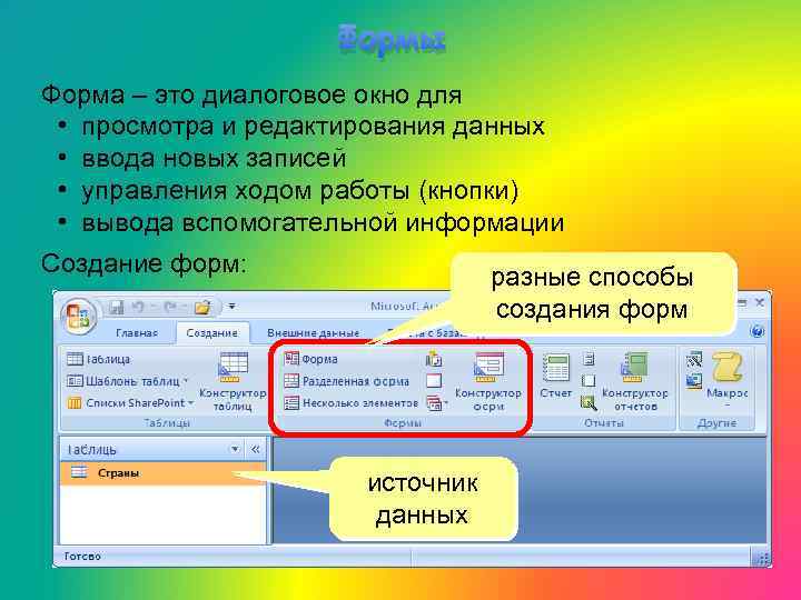 На рисунке представлено диалоговое окно базы данных вызываемое кнопкой