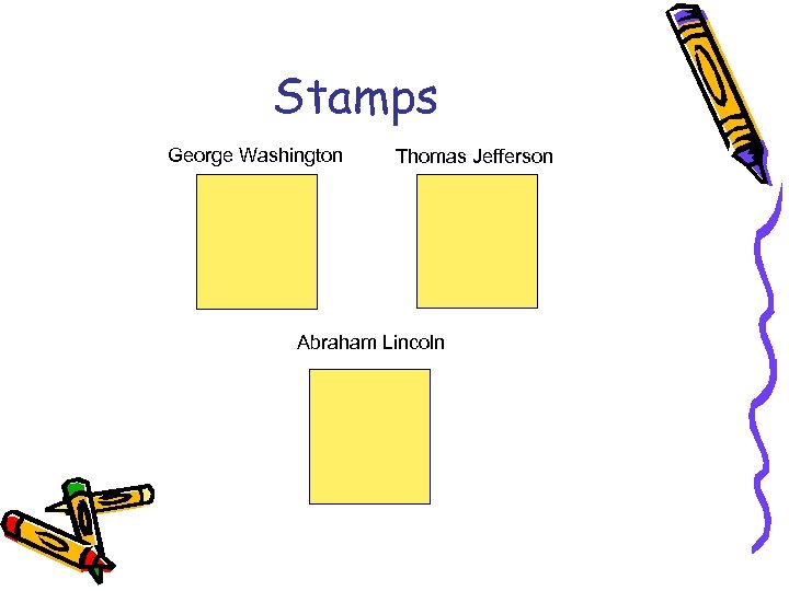 Stamps George Washington Thomas Jefferson Abraham Lincoln 