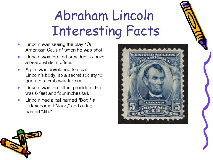 Abraham Lincoln Interesting Facts · · · Lincoln was seeing the play 