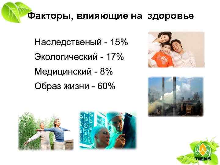 Факторы, влияющие на здоровье 