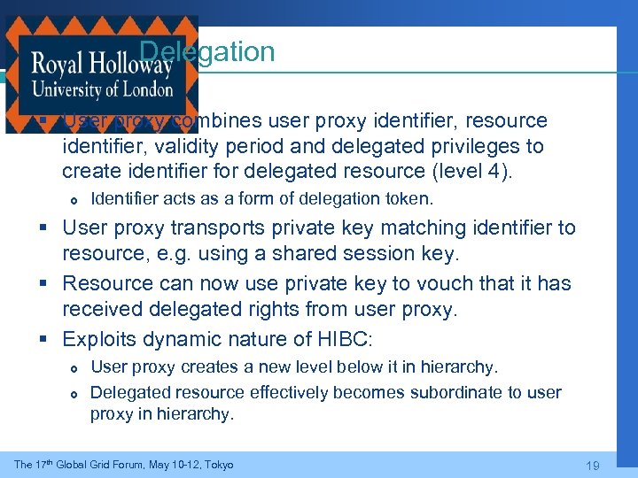 Delegation § User proxy combines user proxy identifier, resource identifier, validity period and delegated