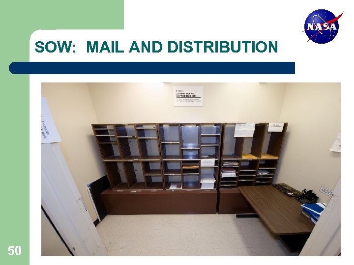 SOW: MAIL AND DISTRIBUTION 50 