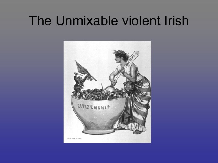 The Unmixable violent Irish 