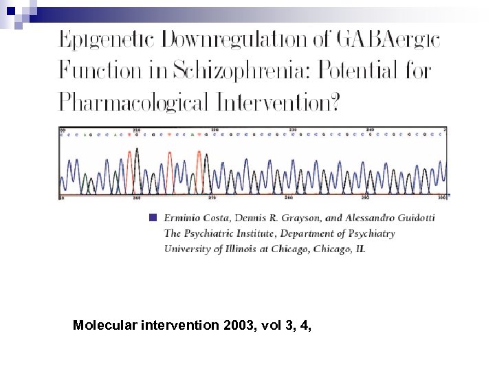 Molecular intervention 2003, vol 3, 4, 