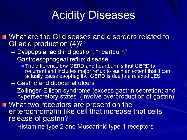 Acidity Diseases What are the GI diseases and disorders related to GI acid production