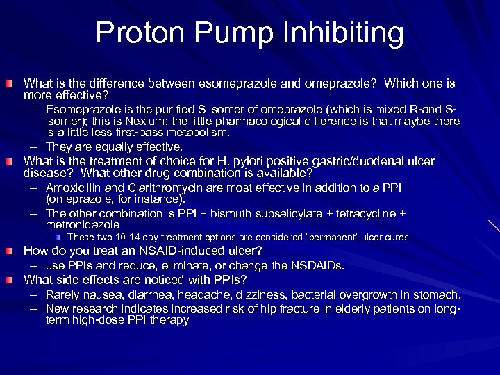 Proton Pump Inhibiting What is the difference between esomeprazole and omeprazole? Which one is