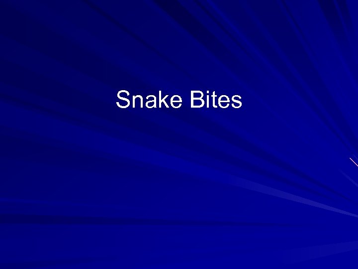 Snake Bites 