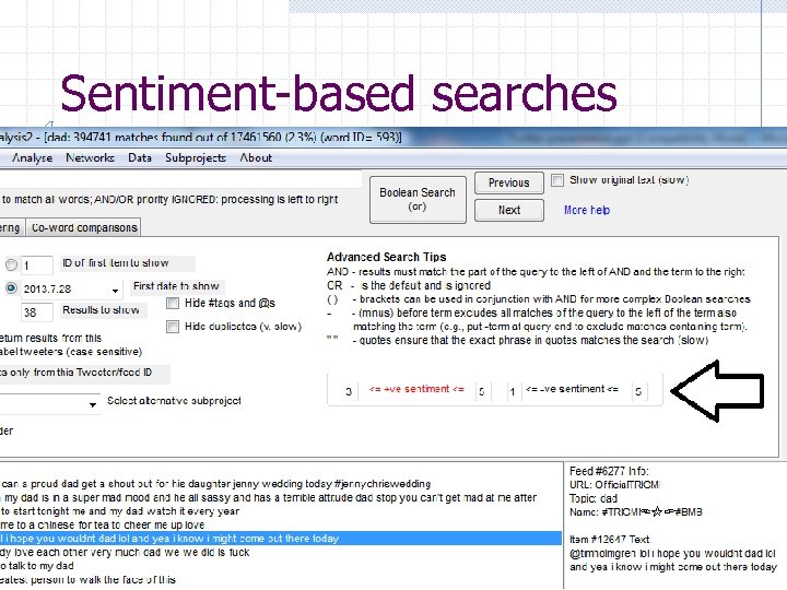 Sentiment-based searches 