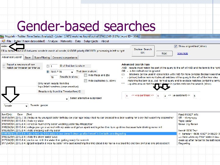 Gender-based searches 