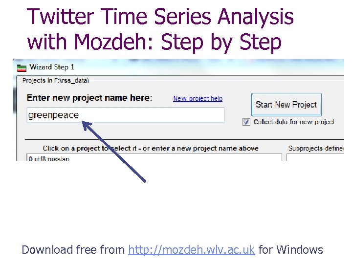 Twitter Time Series Analysis with Mozdeh: Step by Step Download free from http: //mozdeh.