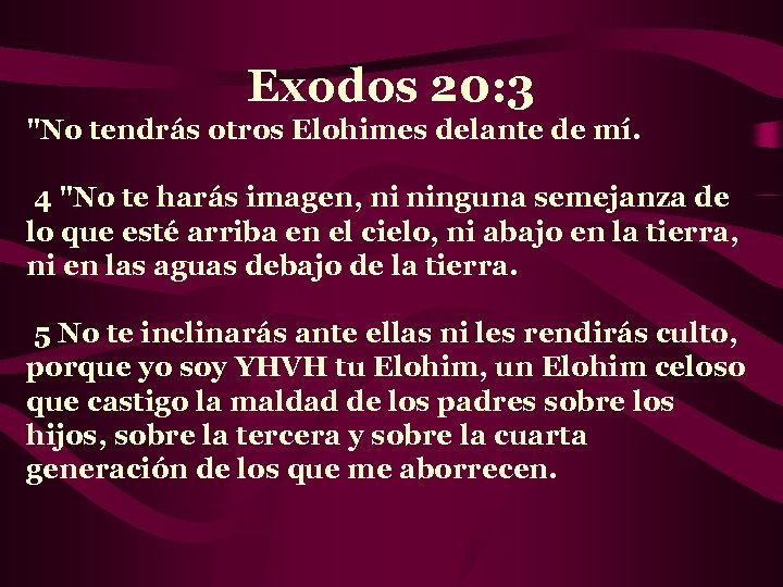 Exodos 20: 3 