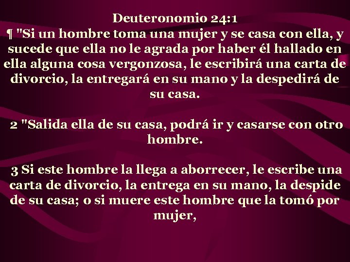 Deuteronomio 24: 1 ¶ 