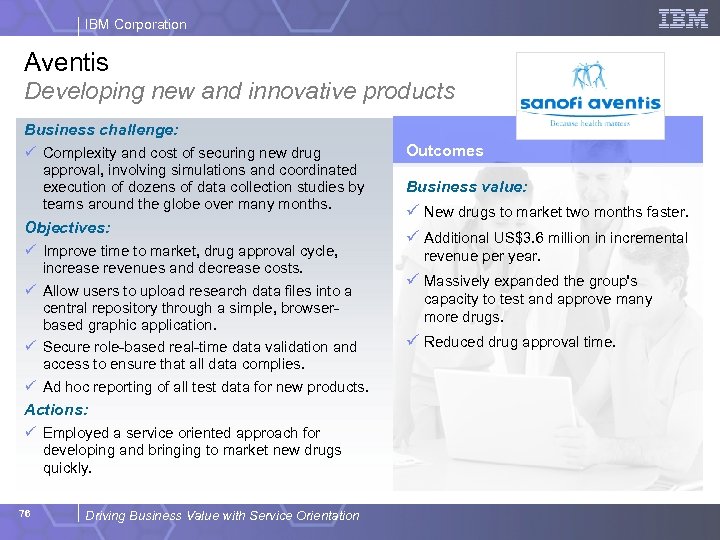 IBM Corporation Aventis Developing new and innovative products Business challenge: ü Complexity and cost