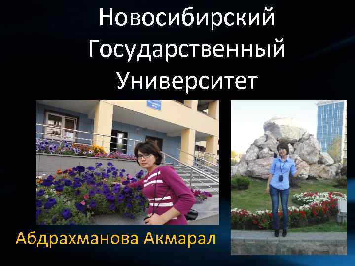 Новосибирский Государственный Университет Абдрахманова Акмарал 
