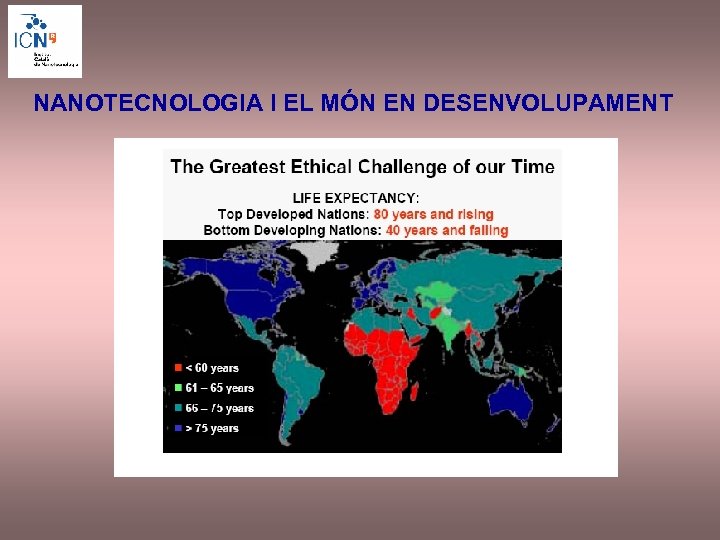 NANOTECNOLOGIA I EL MÓN EN DESENVOLUPAMENT 
