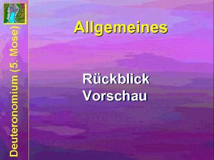 Allgemeines Rückblick Vorschau 