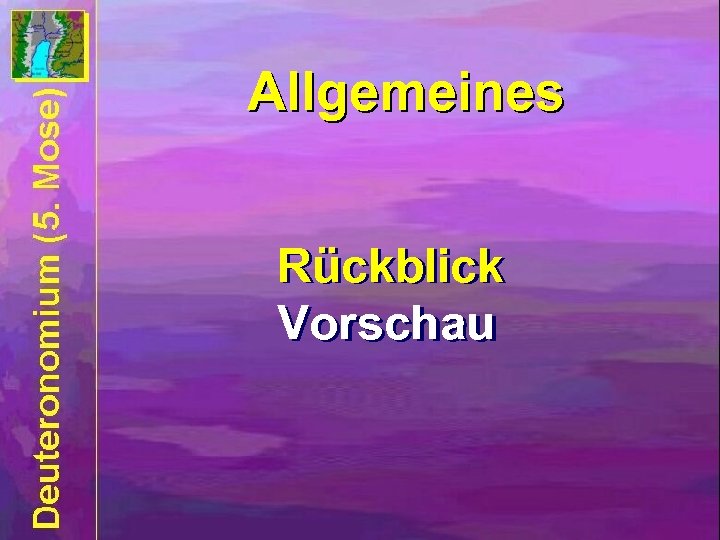 Allgemeines Rückblick Vorschau 