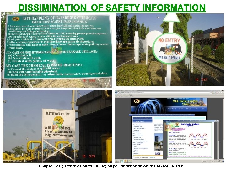 DISSIMINATION OF SAFETY INFORMATION Chapter-21 ( Information to Public) as per Notification of PNGRB