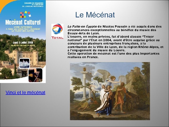 Le Mécénat La Fuite en Égypte de Nicolas Poussin a été acquis dans des