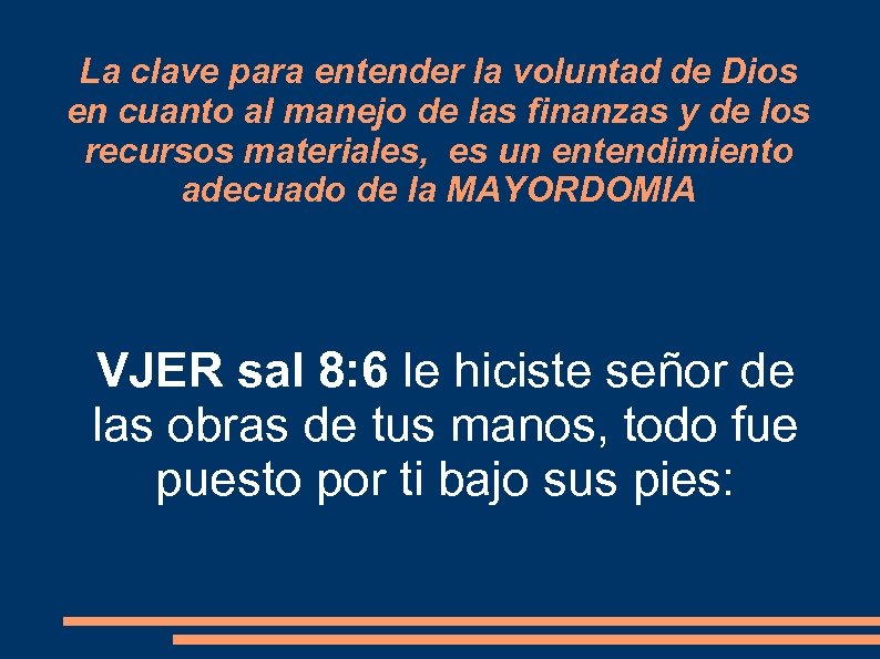 La clave para entender la voluntad de Dios en cuanto al manejo de las