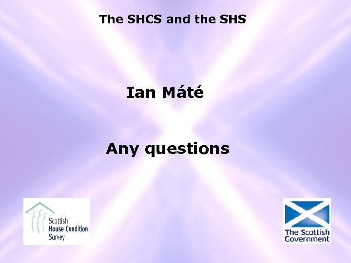 The SHCS and the SHS Ian Máté Any questions 