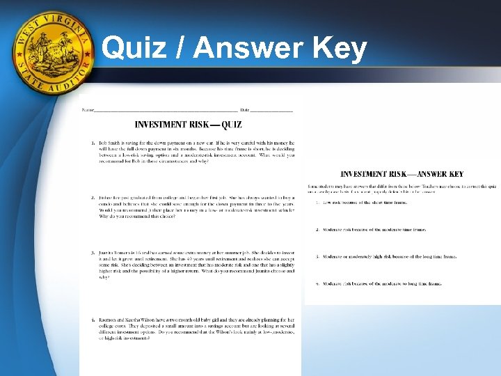 Quiz / Answer Key 