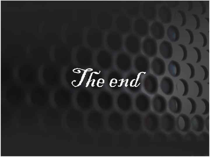 The end 