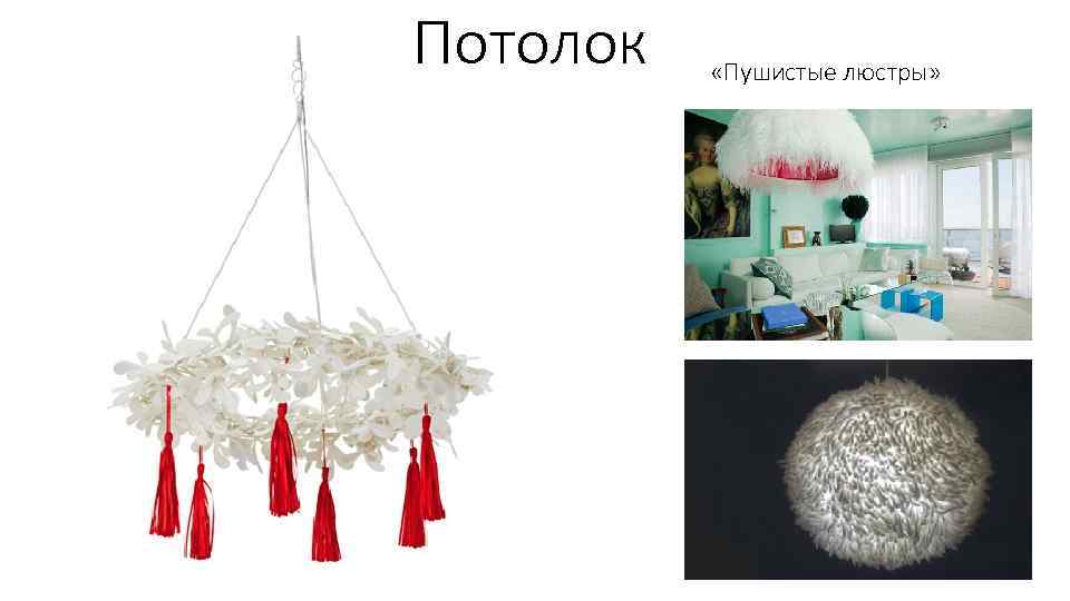 Потолок «Пушистые люстры» 