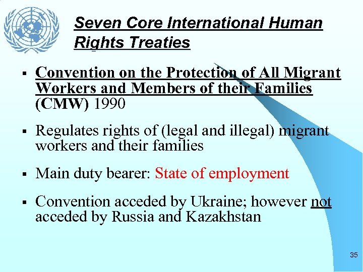 Seven Core International Human Rights Treaties § Convention on the Protection of All Migrant