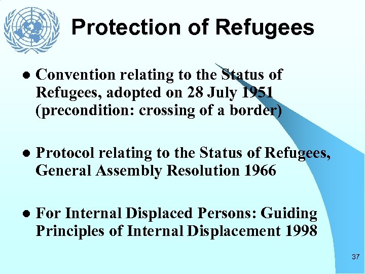 Protection of Refugees l Convention relating to the Status of Refugees, adopted on 28