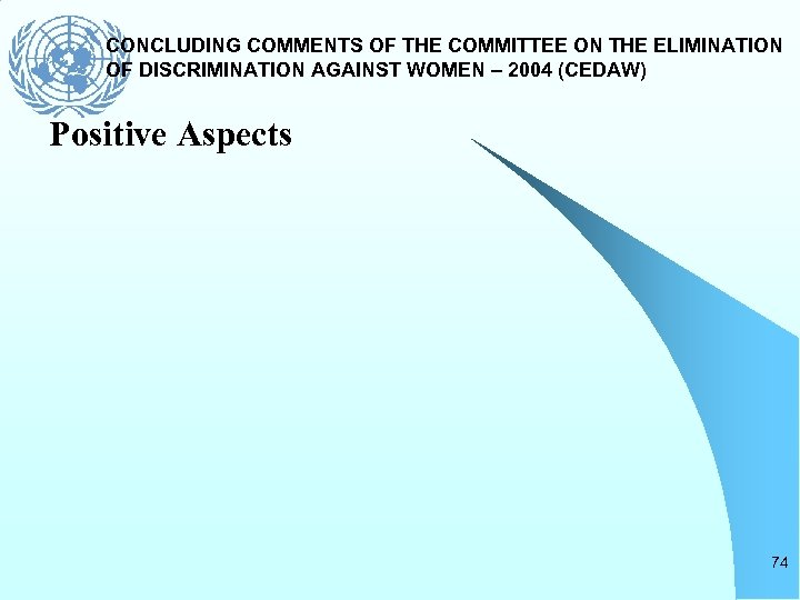 CONCLUDING COMMENTS OF THE COMMITTEE ON THE ELIMINATION OF DISCRIMINATION AGAINST WOMEN – 2004