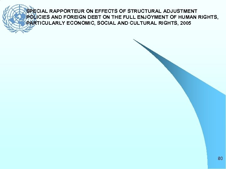 SPECIAL RAPPORTEUR ON EFFECTS OF STRUCTURAL ADJUSTMENT POLICIES AND FOREIGN DEBT ON THE FULL