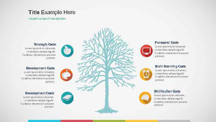 Title Example Here A SUBTITLE ABOUT THIS SECTION Strategic Code Lorem ipsum dolor sit